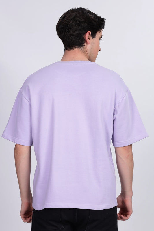 Skigg Lavender Terry Oversized T-Shirt β Explore Design | 280 GSM - Skigg Wears