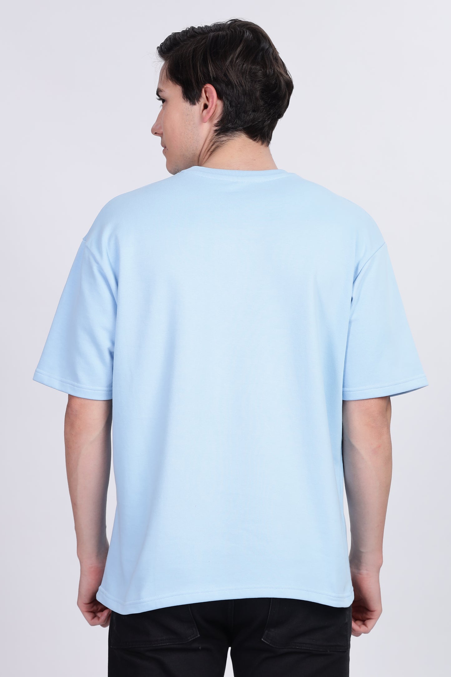 Skigg Baby Blue Oversized T-Shirt – Not a Regular Guy | Gym, Biking, Adventure - Skigg Wears