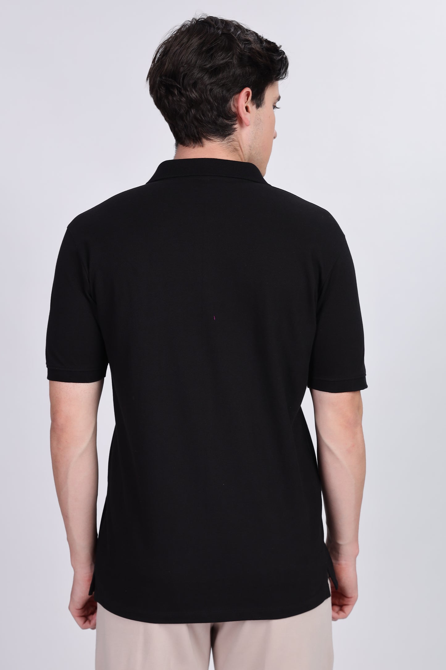 Skigg Black Polo Half Sleeve T-Shirt – Embroidered Design | Premium Cotton Blend - Skigg Wears
