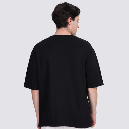 Skigg Black Premium Oversized T-Shirt – Stay Classic | 280 GSM Cotton - Skigg Wears