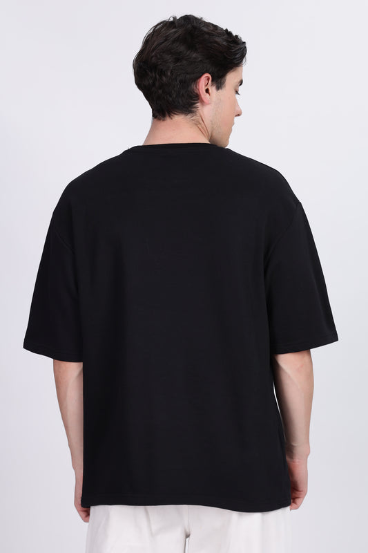 Skigg Black Premium Oversized T-Shirt – Stay Classic | 280 GSM Cotton - Skigg Wears