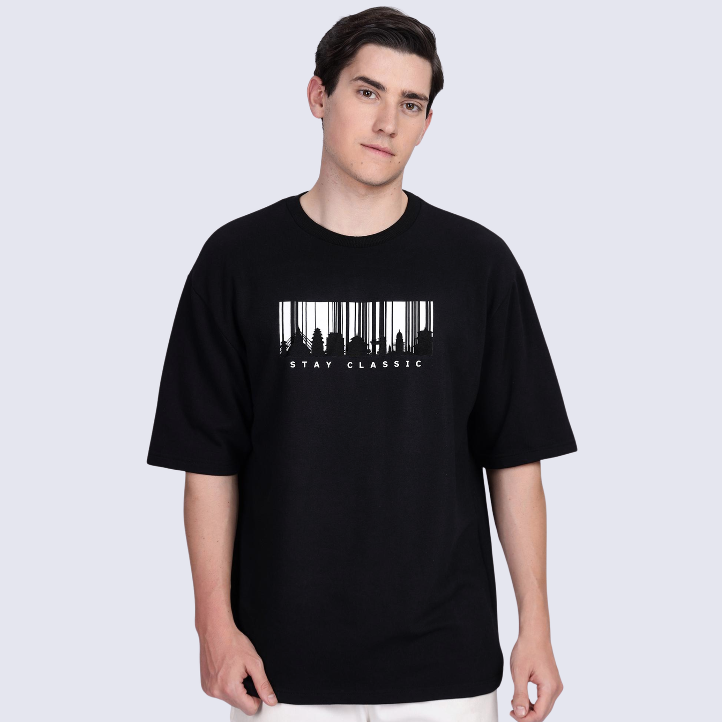 Skigg Black Premium Oversized T-Shirt – Stay Classic | 280 GSM Cotton - Skigg Wears