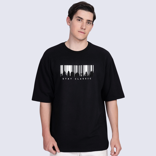 Skigg Black Premium Oversized T-Shirt – Stay Classic | 280 GSM Cotton - Skigg Wears